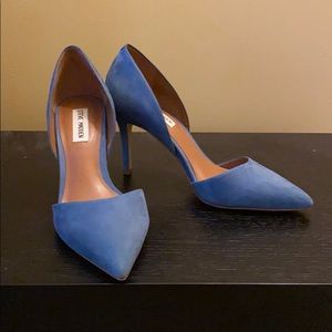 Steve Madden blue suede heels